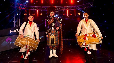 Bagpipers With Dhol